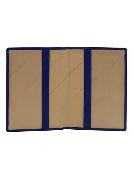 Pierre Cardin Leather Travel Passport Cover - Blue (Slim RFID Blocking Holder)