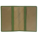Pierre Cardin Leather Passport Wallet Cover in Leaf Green