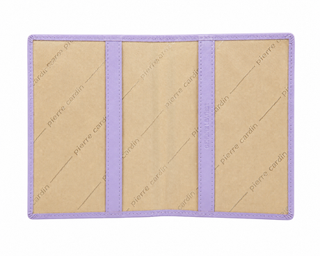 Pierre Cardin Leather Travel Passport Cover - Lilac (Slim RFID Blocking Holder)