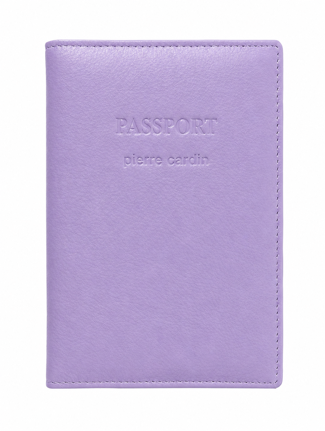 Pierre Cardin Leather Travel Passport Cover - Lilac (Slim RFID Blocking Holder)