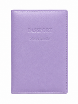 Pierre Cardin Leather Travel Passport Cover - Lilac (Slim RFID Blocking Holder)