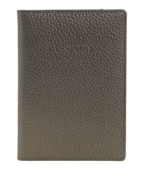 Pierre Cardin Leather Travel Passport Cover - Metallic Bronze (Slim RFID Blocking Holder)
