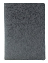 Pierre Cardin Leather Passport Wallet Cover in Metallic Grey