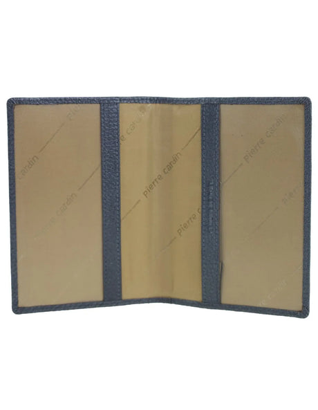 Pierre Cardin Leather Travel Passport Cover - Metallic Grey (Slim RFID Blocking Holder)