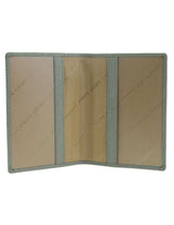 Pierre Cardin Leather Travel Passport Cover - Metallic Sage (Slim RFID Blocking Holder)