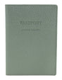 Pierre Cardin Leather Travel Passport Cover - Metallic Sage (Slim RFID Blocking Holder)