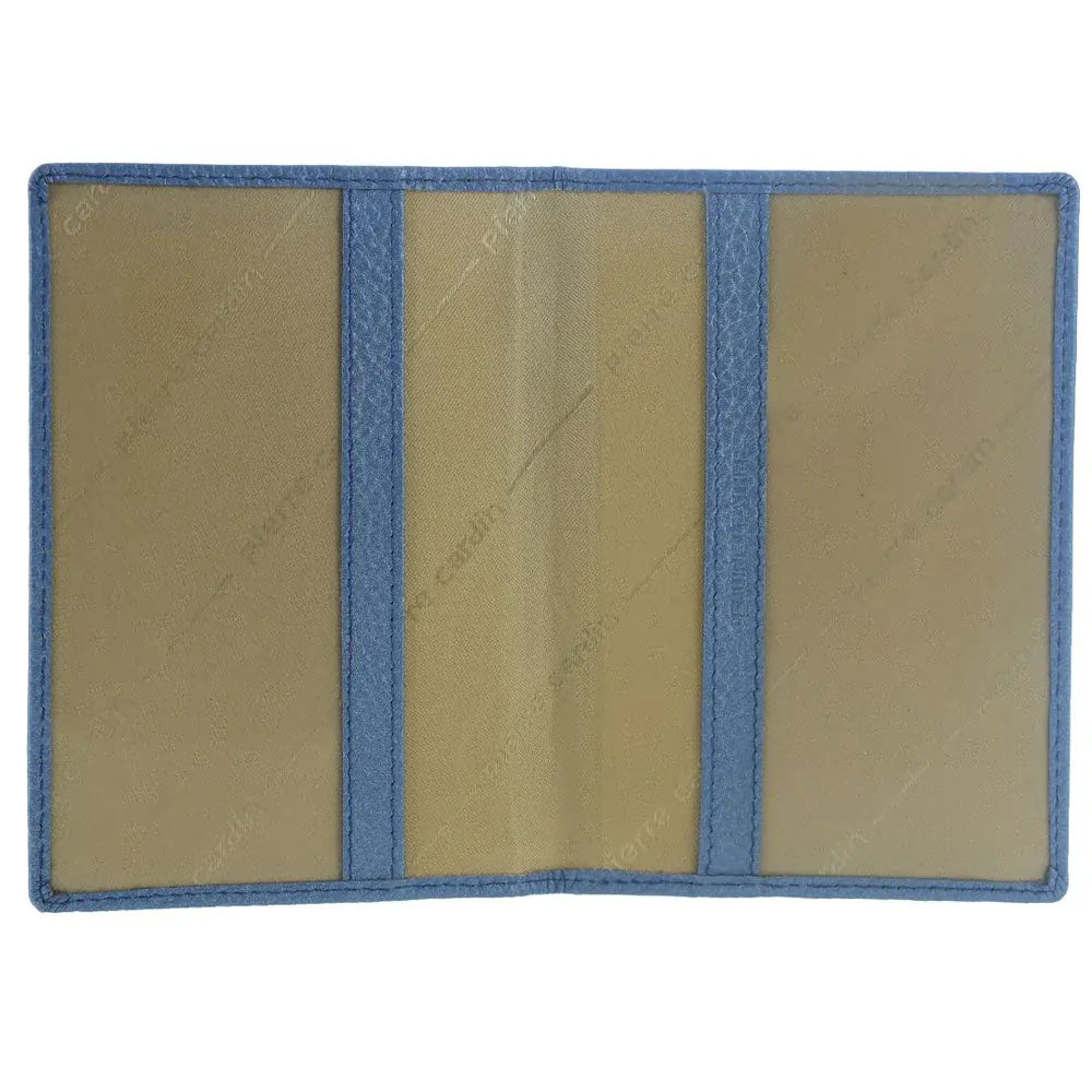 Pierre Cardin Leather Passport Wallet Cover in Pearl Blue