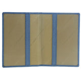 Pierre Cardin Leather Passport Wallet Cover in Pearl Blue