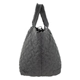 Pierre Cardin Women's Nylon Small Quilted Shoulder Tote Bag - Grey