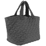 Pierre Cardin Women's Nylon Small Quilted Shoulder Tote Bag - Grey