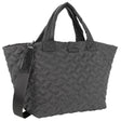 Pierre Cardin Women's Nylon Small Quilted Shoulder Tote Bag - Grey