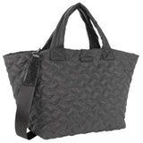 Pierre Cardin Women's Nylon Small Quilted Shoulder Tote Bag - Grey