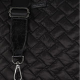 Pierre Cardin Womens Casual Nylon Padded Shoulder Tote Bag - Black