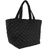 Pierre Cardin Womens Casual Nylon Padded Shoulder Tote Bag - Black