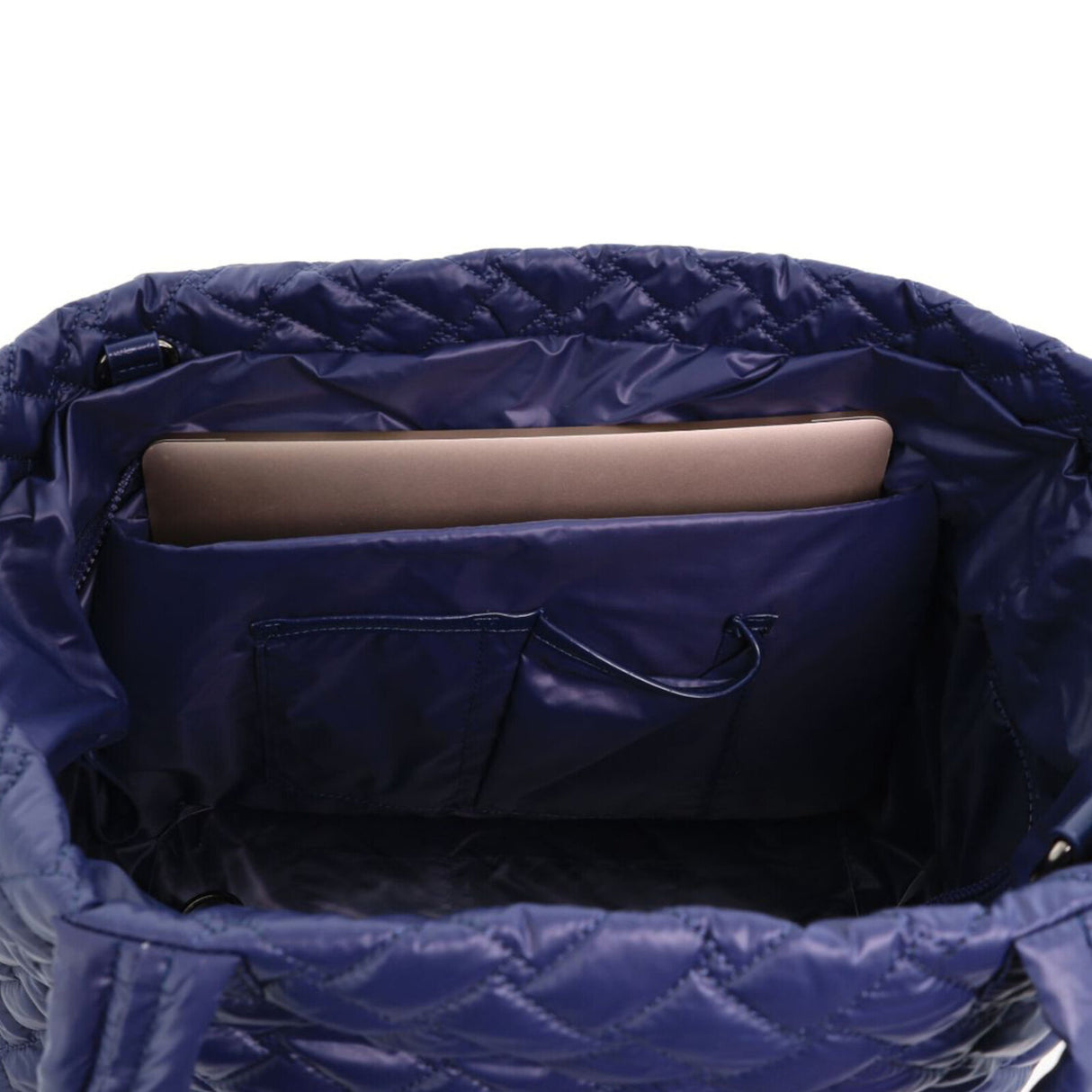 Pierre Cardin Womens Casual Nylon Padded Shoulder Tote Bag - Navy