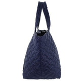 Pierre Cardin Womens Casual Nylon Padded Shoulder Tote Bag - Navy