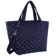 Pierre Cardin Womens Casual Nylon Padded Shoulder Tote Bag - Navy