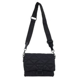 Pierre Cardin Ladies Nylon Quilted Textured Crossbody Bag - Black