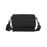 Pierre Cardin Ladies Nylon Quilted Textured Crossbody Bag - Black