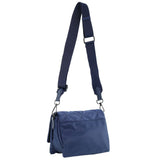 Pierre Cardin Ladies Nylon Quilted Textured Crossbody Bag in Navy