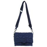 Pierre Cardin Ladies Nylon Quilted Textured Crossbody Bag in Navy