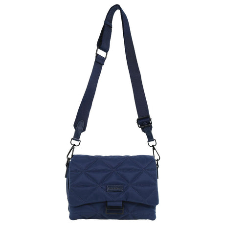 Pierre Cardin Ladies Nylon Quilted Textured Crossbody Bag - Navy
