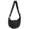 Pierre Cardin Ladies Nylon Crescent Quilted Crossbody Bag - Black