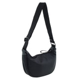 Pierre Cardin Ladies Nylon Crescent Quilted Crossbody Bag - Black