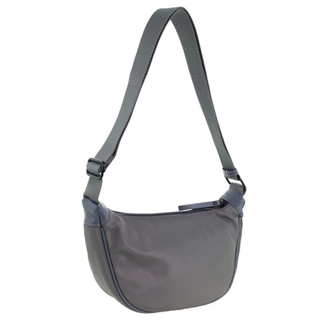 Pierre Cardin Ladies Nylon Crescent Quilted Crossbody Bag - Grey