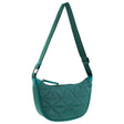 Pierre Cardin Ladies Nylon Crescent Quilted Crossbody Bag - Green