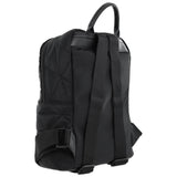 Pierre Cardin Nylon Quilted Casual Travel Backpack Bag - Black