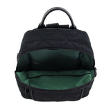 Pierre Cardin Nylon Quilted Casual Travel Backpack Bag - Black