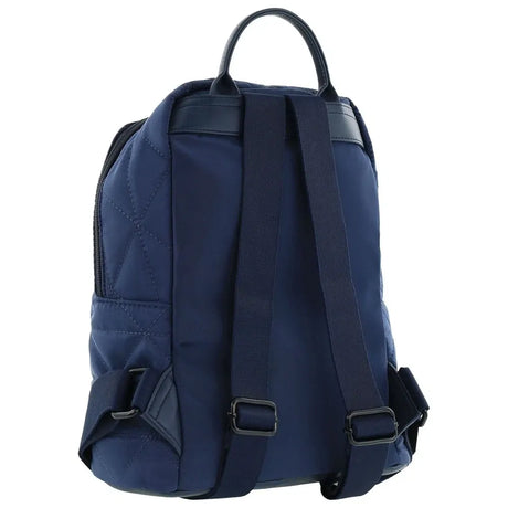 Pierre Cardin Nylon Quilted Casual Travel Backpack Bag - Navy
