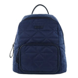 Pierre Cardin Nylon Quilted Casual Travel Backpack Bag - Navy