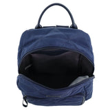 Pierre Cardin Nylon Quilted Casual Travel Backpack Bag - Navy
