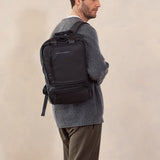 Pierre Cardin Mens Nylon Computer/Business Backpack Bag - Black