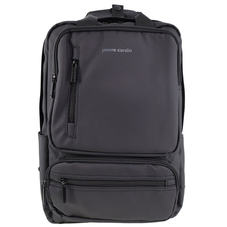 Pierre Cardin Mens Nylon Computer/Business Backpack Bag - Black