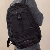 Pierre Cardin 32L Mens Nylon Computer/Business Backpack Bag - Black