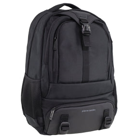 Pierre Cardin 32L Mens Nylon Computer/Business Backpack Bag - Black