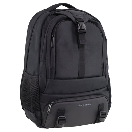 Pierre Cardin Mens 32L Nylon Computer/Business Backpack Bag - Black