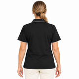 Sporte Leisure Womens "Duet" Short Sleeve Pique Polo Shirt in Black