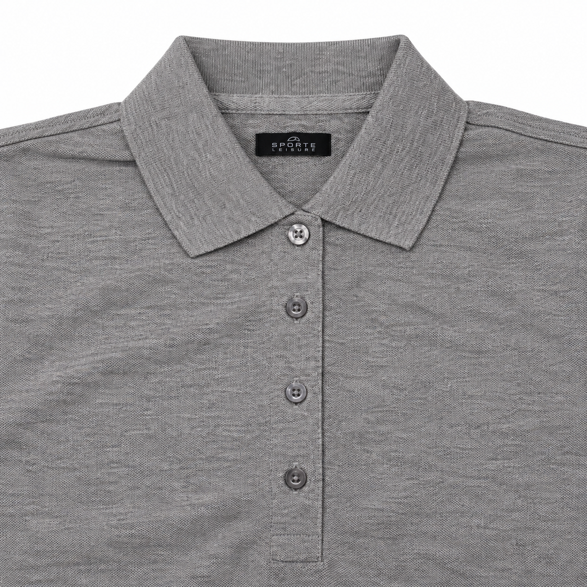 Sporte Leisure Womens "Sabb" Short Sleeve Pique Polo Shirt in Grey Marle