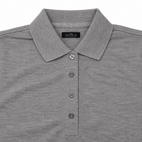 Sporte Leisure Womens "Sabb" Short Sleeve Pique Polo Shirt - Grey Marle