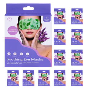 12 Packs of 5 Self-Heating Soothing Eye Masks Bulk Pack (Fatigue & Dark Circles)