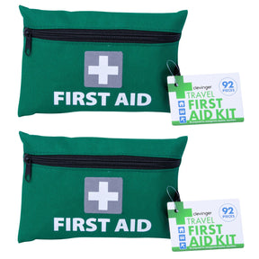 2x 92pcs Travel First Aid Kit - Emergency Medical Set for Work/Offices/Family