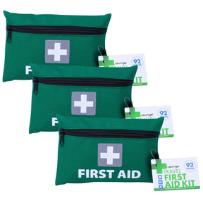 3x 92pcs Travel First Aid Kit Bulk - Emergency Medical Set for Work/Offices/Family
