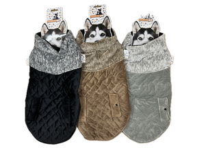 60cm Quilted Dog Jacket Coat Warm Winter Pet Clothes Vest Padded Windbreaker