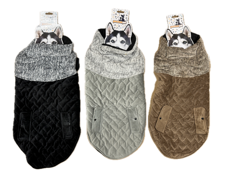 70cm Quilted Dog Jacket Coat Warm Winter Pet Clothes Vest Padded Windbreaker