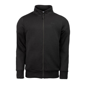 Sfida Perry Mens Fleece Full Zip Jacket - Black (Stand Collar Track Top) - BLACK