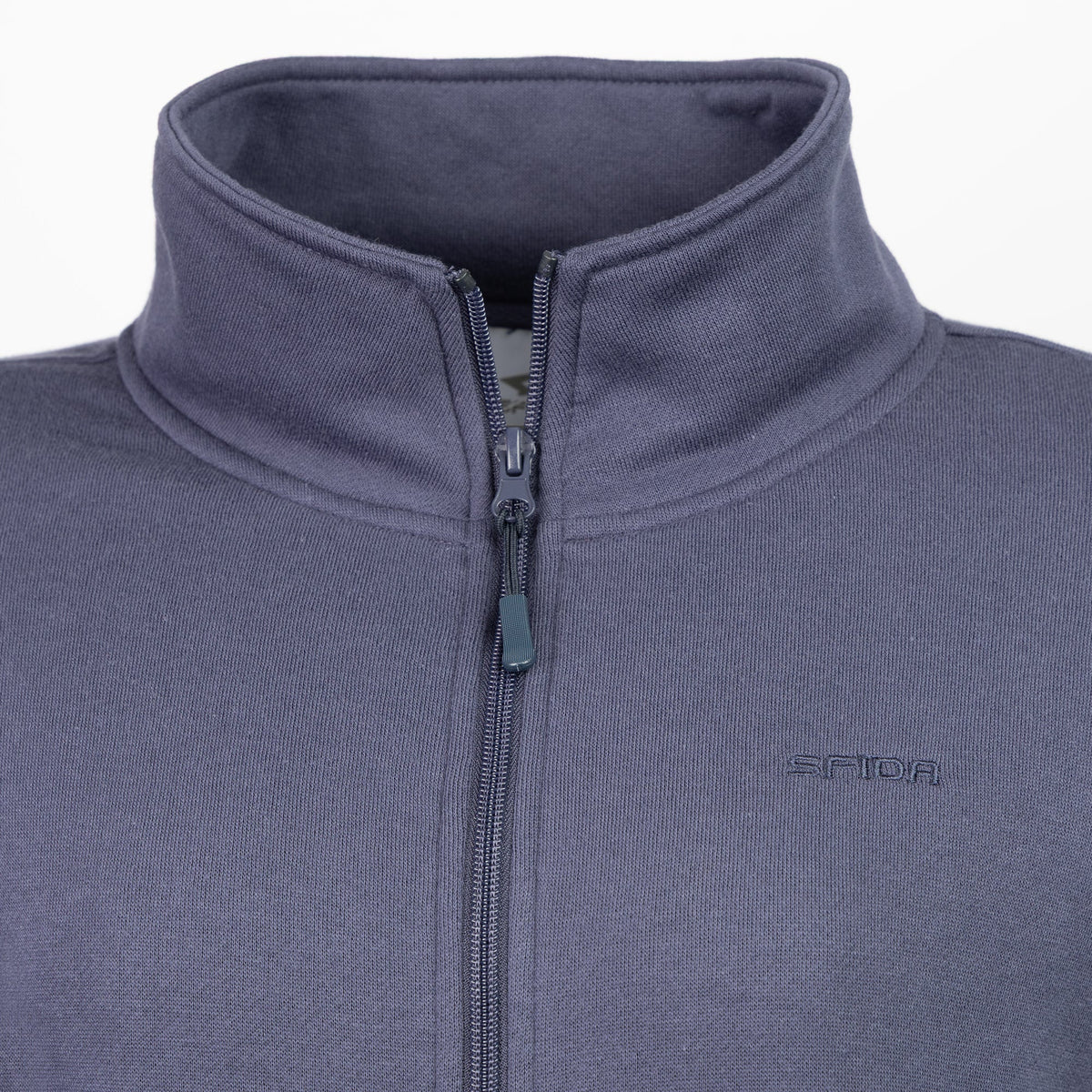 Sfida Perry Mens Fleece Full Zip Jacket - Washed Navy (Stand Collar Track Top)